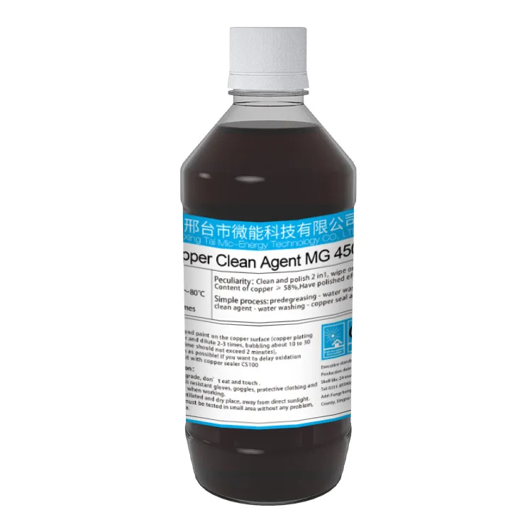 Copper Cleaning'de Mevcut Temizlik Maddeleri